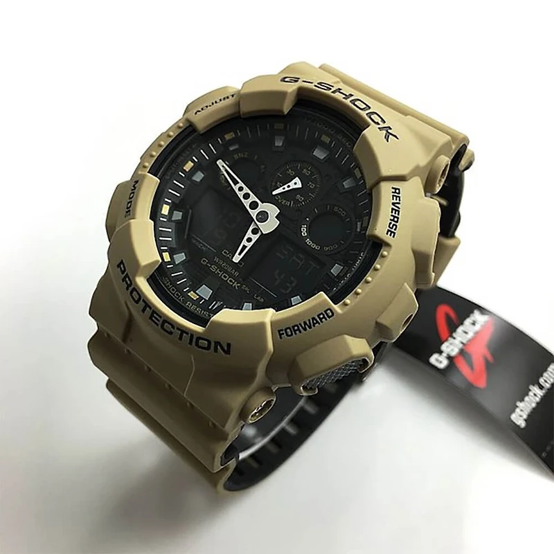 Mens G-Shock XL Analog/Digital Sport Watch - Beige