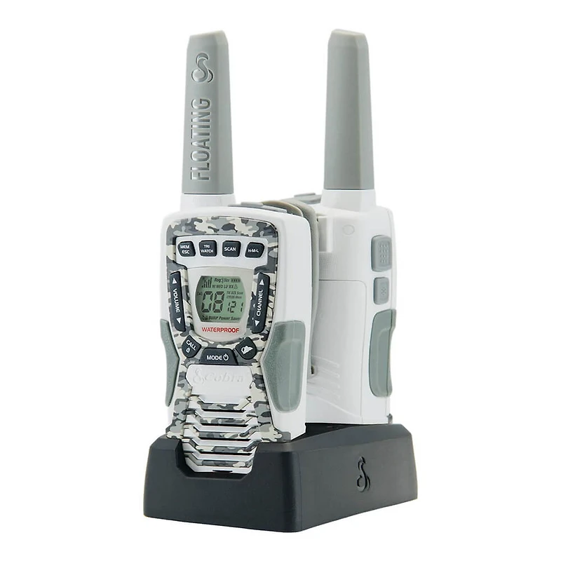 Refurbished Camo White Walkie Talkies 37-Mile Two-Way Radios