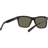 Aransas Matte Black/Blue Mirror Polarized Glass Mens Sunglasses