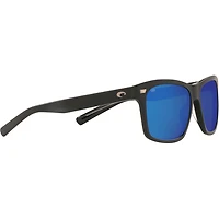 Aransas Matte Black/Blue Mirror Polarized Glass Mens Sunglasses