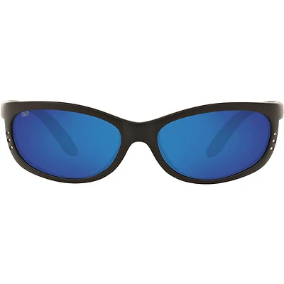 Fathom Matte Black/Blue Mirror Polarized Mens Sunglasses