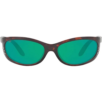 Fathom Tortoise/Green Mirror Polarized Mens Sunglasses