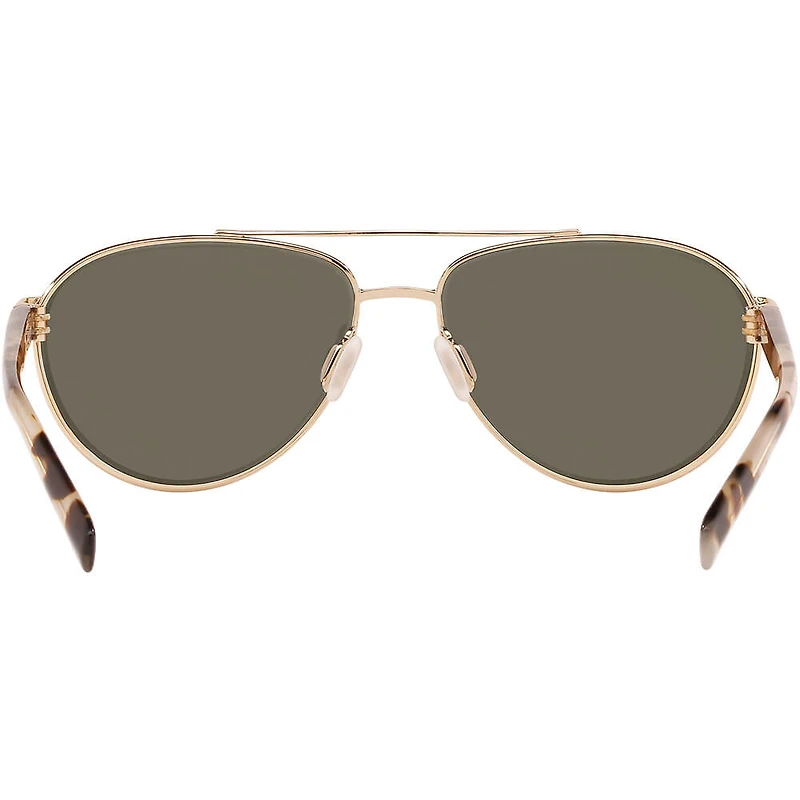 Fernandina Brushed Gold/Blue Mirror Polarized Glass Womens Sunglasses