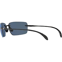 Gulf Shore Shiny Black/Blue Mirror Polarized Mens Sunglasses