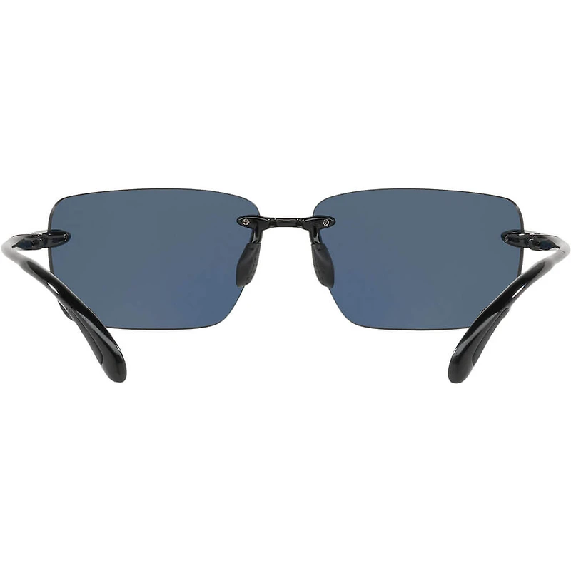 Gulf Shore Shiny Black/Blue Mirror Polarized Mens Sunglasses