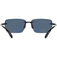 Gulf Shore Shiny Black/Blue Mirror Polarized Mens Sunglasses