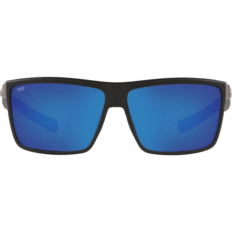 Rinconcito Matte Black/Blue Mirror Polarized Mens Sunglasses