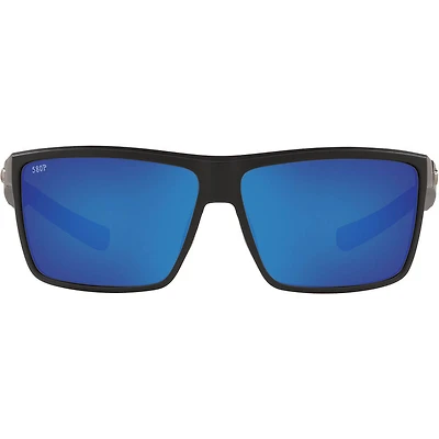 Rinconcito Matte Black/Blue Mirror Polarized Mens Sunglasses