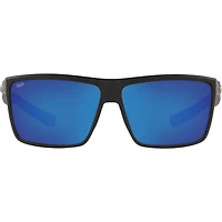 Rinconcito Matte Black/Blue Mirror Polarized Mens Sunglasses