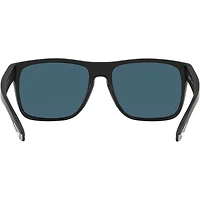 Spearo XL Matte Black/Blue Mirror Polarized Mens Sunglasses