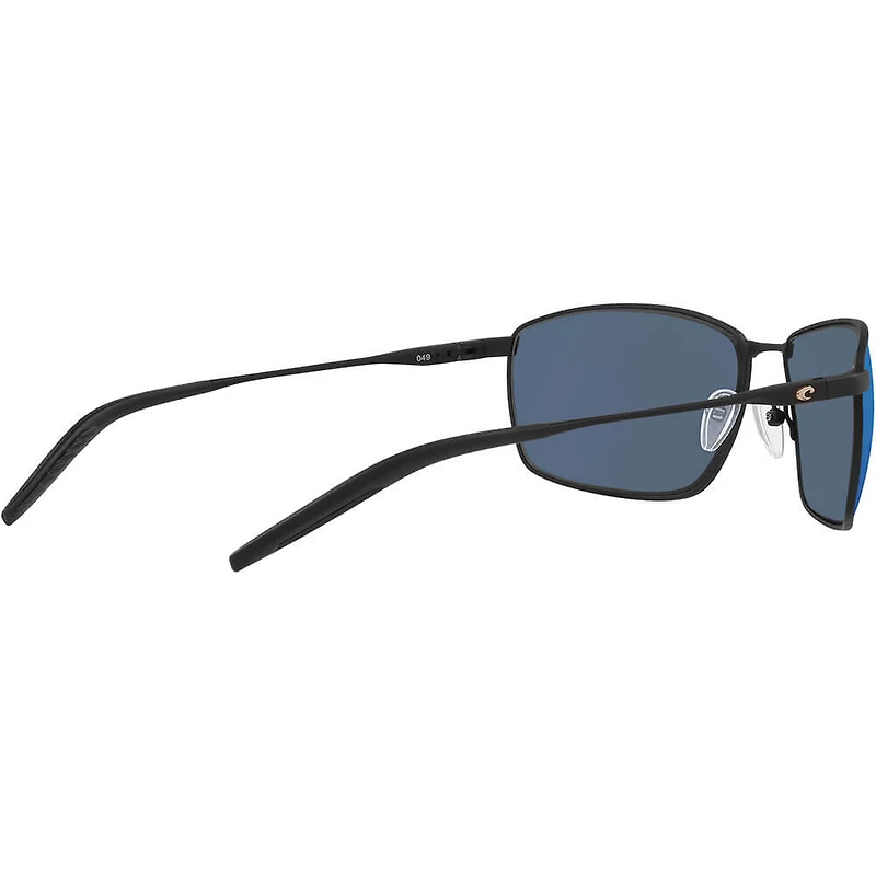Turret Matte Black/Blue Mirror Polarized Mens Sunglasses