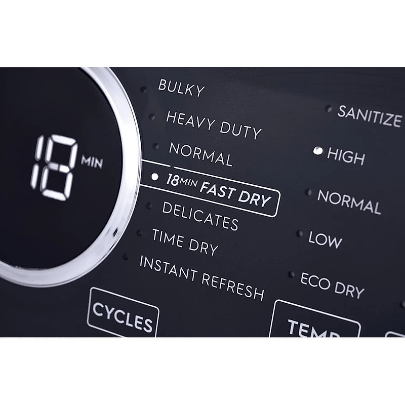 8.0 Cu. Ft. White Electric Steam Front Load Dryer