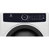 8.0 Cu. Ft. White Electric Steam Front Load Dryer