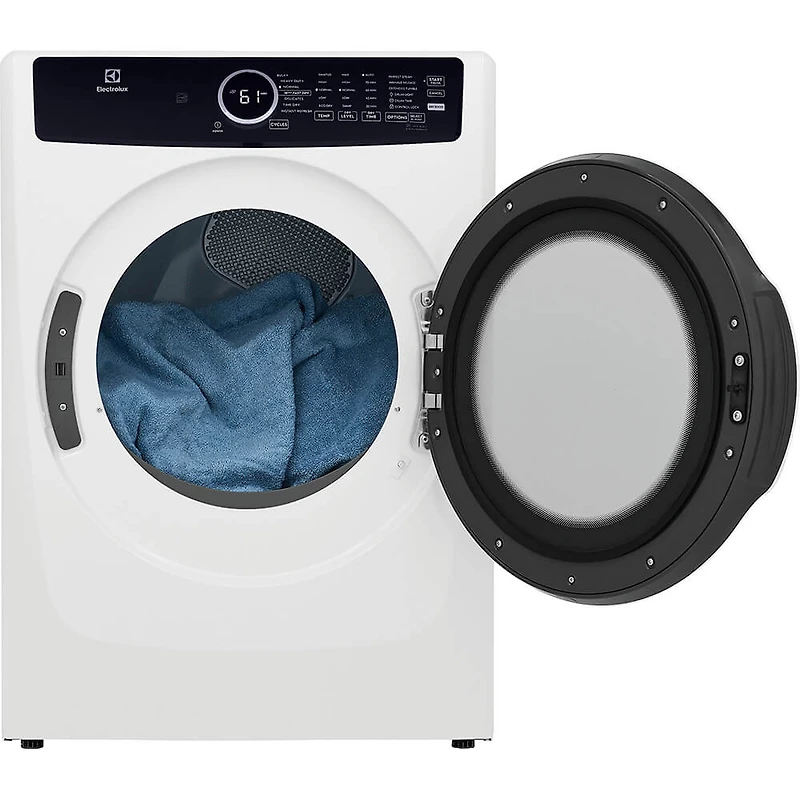 8.0 Cu. Ft. White Electric Steam Front Load Dryer