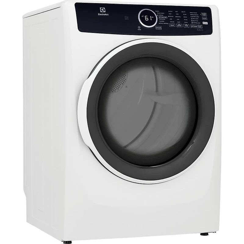 8.0 Cu. Ft. White Electric Steam Front Load Dryer