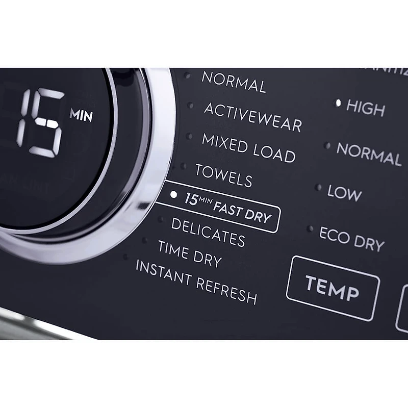 8.0 Cu. Ft. White Steam Electric Front Load Dryer