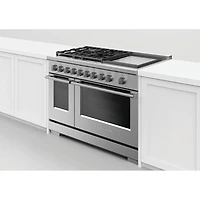 48 inch Stainless Smart Gas Double Oven Range
