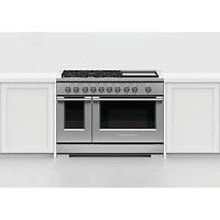 48 inch Stainless Smart Gas Double Oven Range