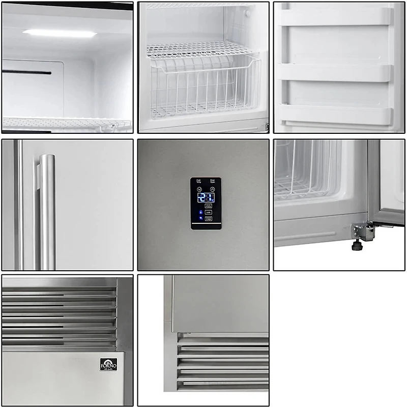 13.8 Cu. Ft. Stainless Right Swing Refrigerator