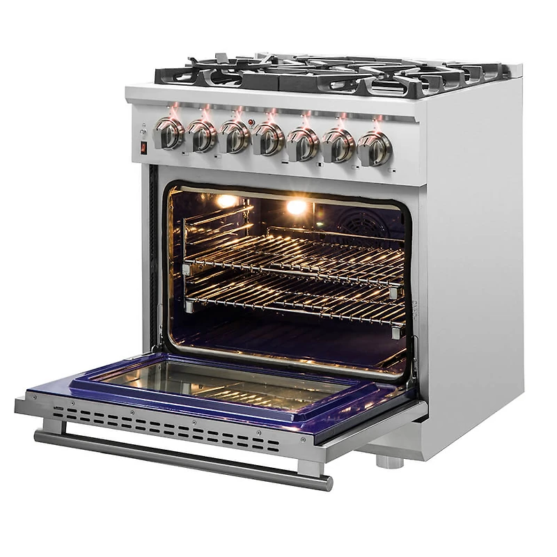 30 inch Cossato Stainless Duel Fuel Electric Gas Range