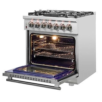 30 inch Cossato Stainless Duel Fuel Electric Gas Range