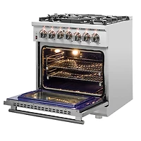 30 inch Cossato Stainless Duel Fuel Electric Gas Range