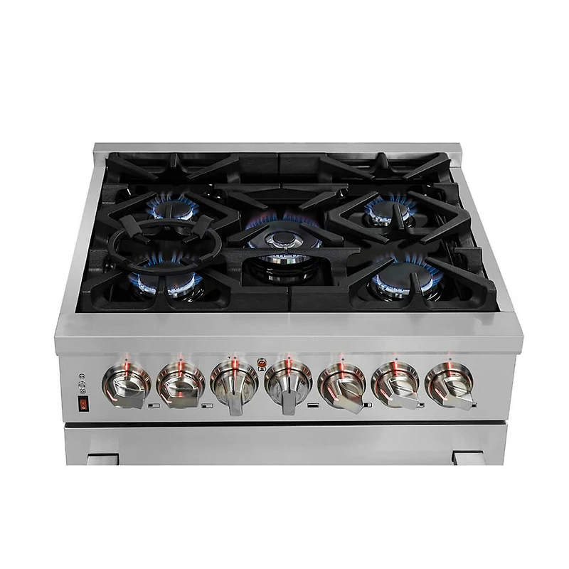 30 inch Cossato Stainless Duel Fuel Electric Gas Range