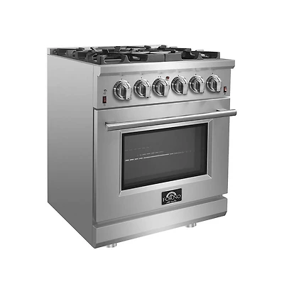 inch Grattino Stainless Platinum Professional Freestanding Gas Range