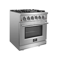 inch Grattino Stainless Platinum Professional Freestanding Gas Range