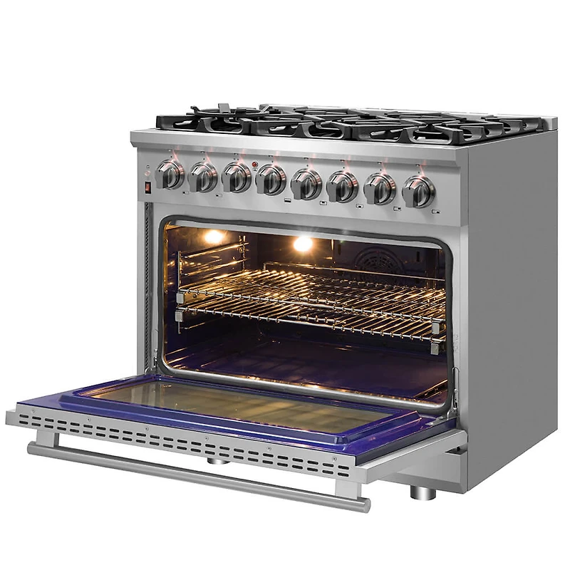 36 inch Cossato Stainless Duel Fuel Electric Gas Range