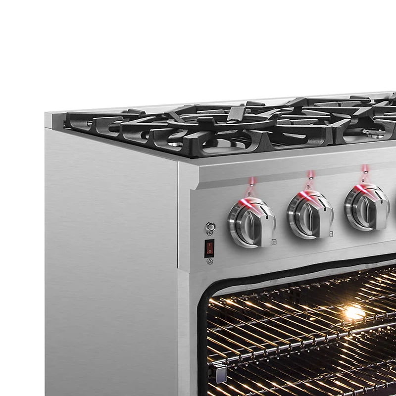 36 inch Cossato Stainless Duel Fuel Electric Gas Range
