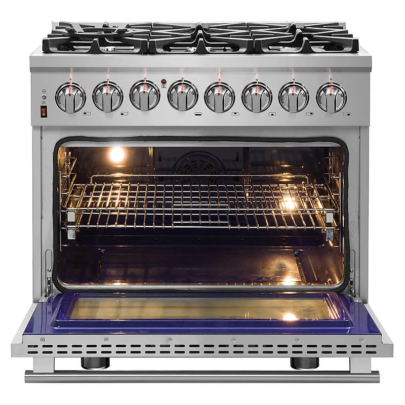 36 inch Cossato Stainless Duel Fuel Electric Gas Range