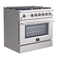 36 inch Alta Qualita Stainless Freestanding 6 Burners Gas Range - OPEN BOX