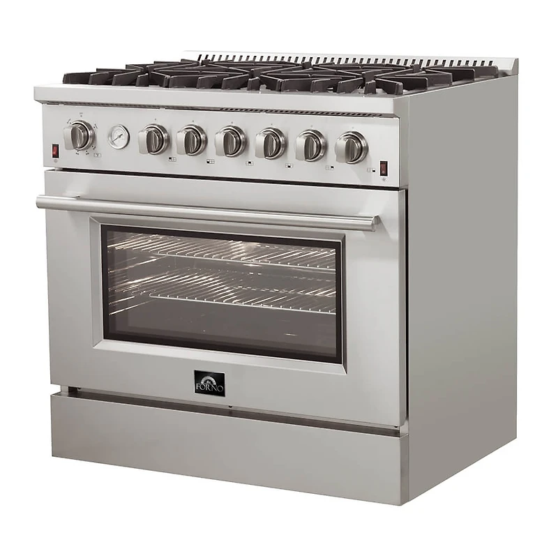 36 inch Alta Qualita Stainless Freestanding 6 Burners Gas Range - OPEN BOX