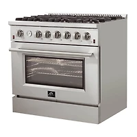 36 inch Alta Qualita Stainless Freestanding 6 Burners Gas Range - OPEN BOX