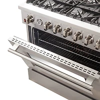 36 inch Alta Qualita Stainless Freestanding 6 Burners Gas Range - OPEN BOX