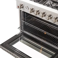 36 inch Alta Qualita Stainless Freestanding 6 Burners Gas Range - OPEN BOX