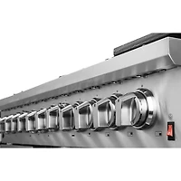 48 inch Cossato Stainless Duel Fuel Electric Oven & Gas Surface Range