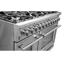 48 inch Grattino Stainless Platinum Professional Freestanding Gas Range