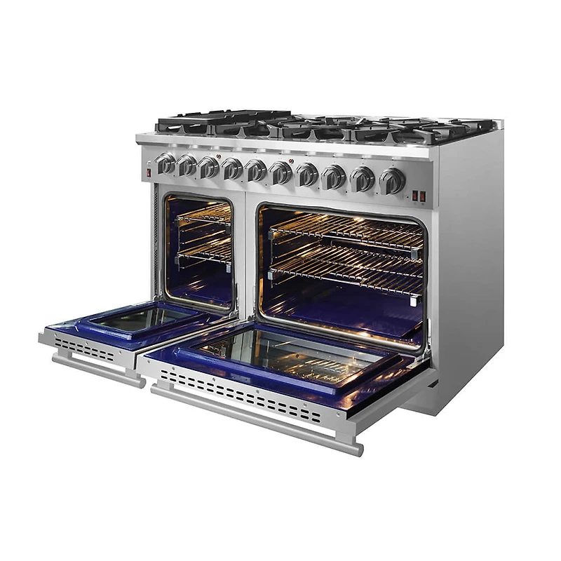 48 inch Grattino Stainless Platinum Professional Freestanding Gas Range