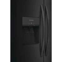 25.6 Cu. Ft. Side-by-Side Refrigerator - Black - OPEN BOX