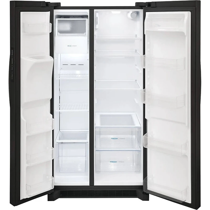 25.6 Cu. Ft. Side-by-Side Refrigerator - Black - OPEN BOX