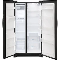 25.6 Cu. Ft. Side-by-Side Refrigerator - Black - OPEN BOX