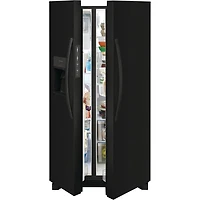 25.6 Cu. Ft. Side-by-Side Refrigerator - Black - OPEN BOX
