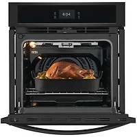 27 inch Black Single Electric Wall Oven with Fan Convection