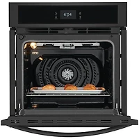 27 inch Black Single Electric Wall Oven with Fan Convection