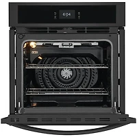27 inch Black Single Electric Wall Oven with Fan Convection