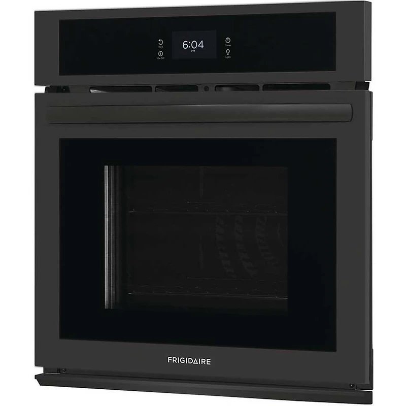 27 inch Black Single Electric Wall Oven with Fan Convection