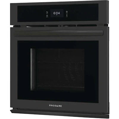 27 inch Black Single Electric Wall Oven with Fan Convection