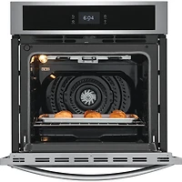 27 inch Stainless Single Electric Wall Oven with Fan Convection